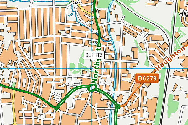 DL1 1TZ map - OS VectorMap District (Ordnance Survey)