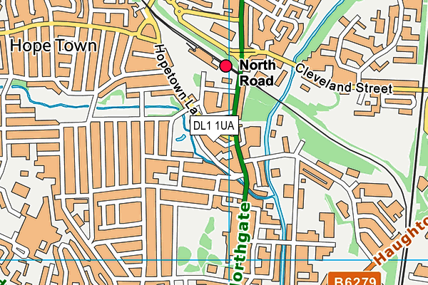 DL1 1UA map - OS VectorMap District (Ordnance Survey)