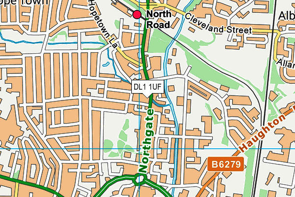 DL1 1UF map - OS VectorMap District (Ordnance Survey)