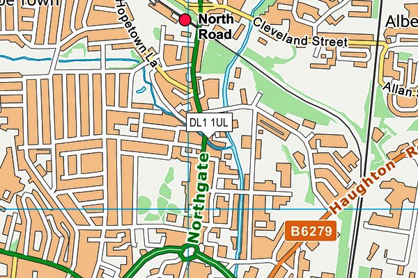 DL1 1UL map - OS VectorMap District (Ordnance Survey)