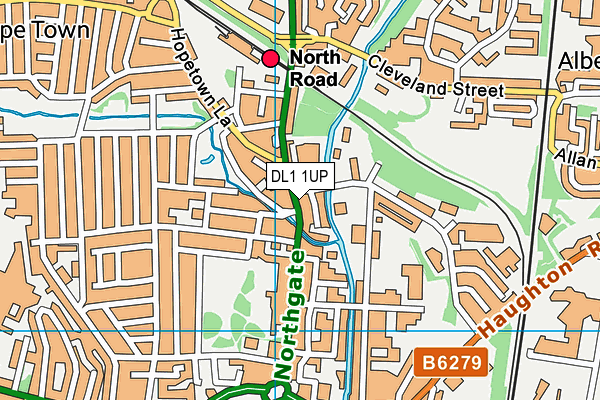 DL1 1UP map - OS VectorMap District (Ordnance Survey)