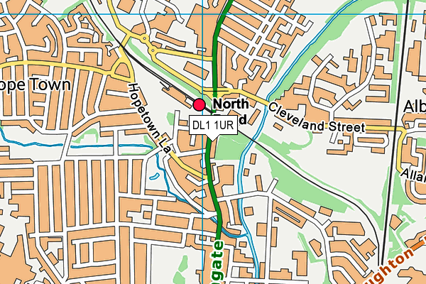 DL1 1UR map - OS VectorMap District (Ordnance Survey)