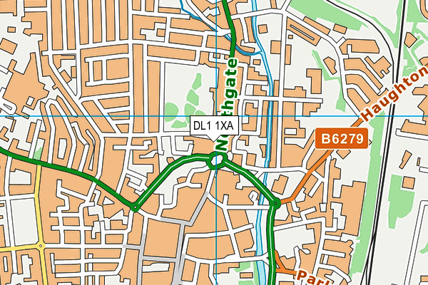 DL1 1XA map - OS VectorMap District (Ordnance Survey)