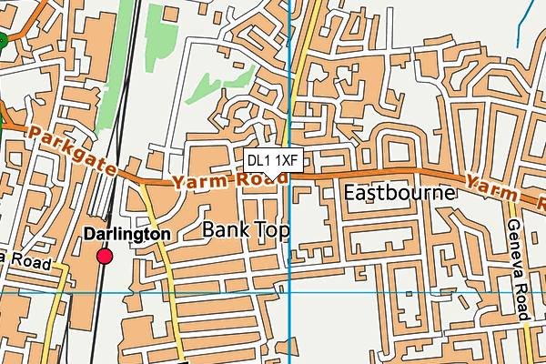 DL1 1XF map - OS VectorMap District (Ordnance Survey)