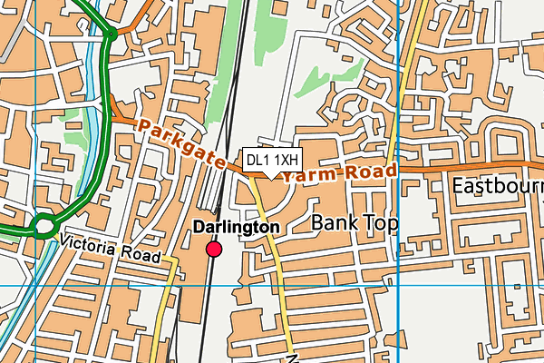 DL1 1XH map - OS VectorMap District (Ordnance Survey)