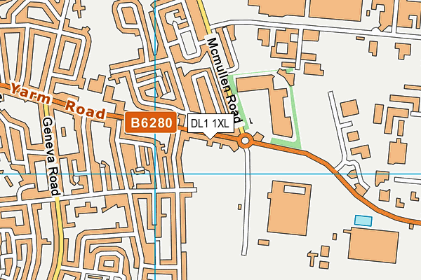 DL1 1XL map - OS VectorMap District (Ordnance Survey)