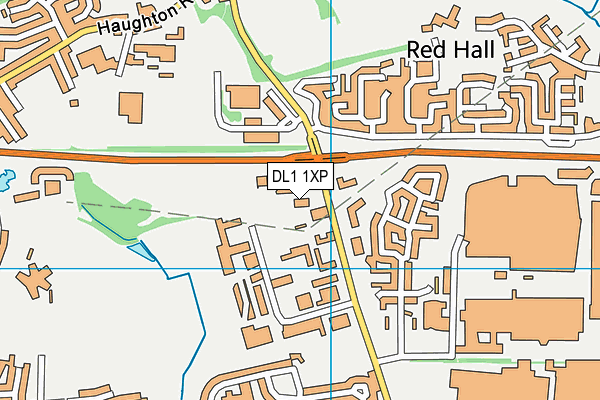 DL1 1XP map - OS VectorMap District (Ordnance Survey)