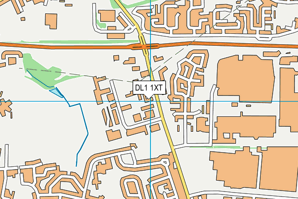 DL1 1XT map - OS VectorMap District (Ordnance Survey)