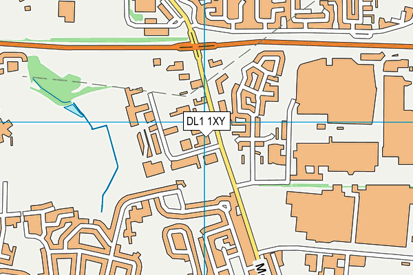 DL1 1XY map - OS VectorMap District (Ordnance Survey)