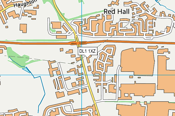 DL1 1XZ map - OS VectorMap District (Ordnance Survey)