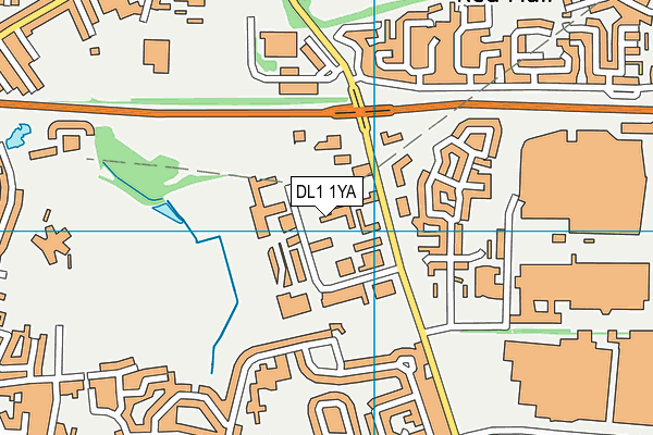 DL1 1YA map - OS VectorMap District (Ordnance Survey)