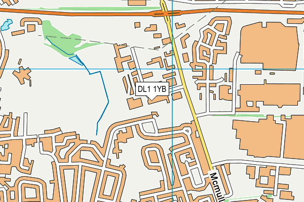 Physique Health Club map (DL1 1YB) - OS VectorMap District (Ordnance Survey)
