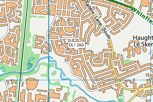 DL1 2AG map - OS VectorMap District (Ordnance Survey)