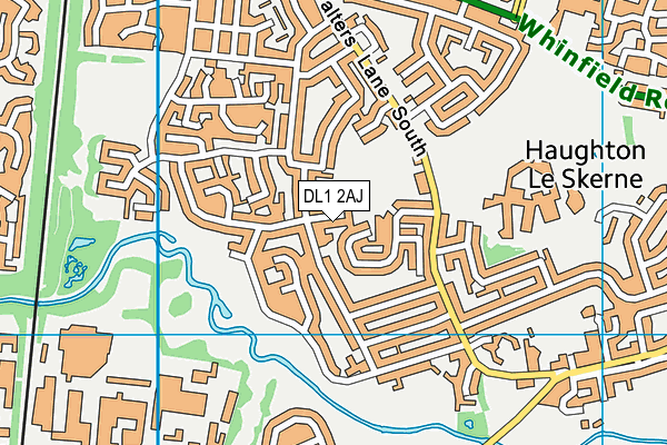 DL1 2AJ map - OS VectorMap District (Ordnance Survey)