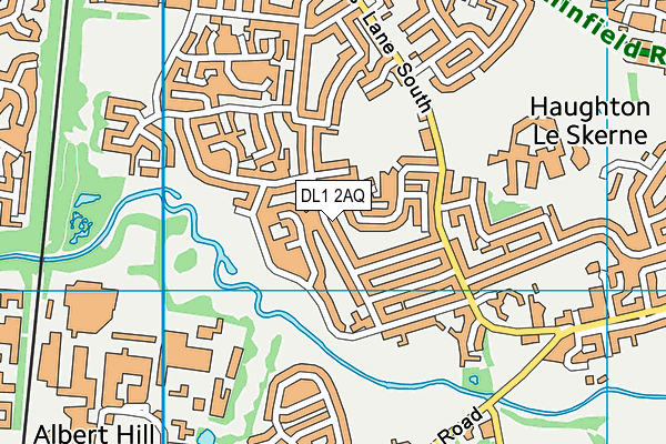 DL1 2AQ map - OS VectorMap District (Ordnance Survey)