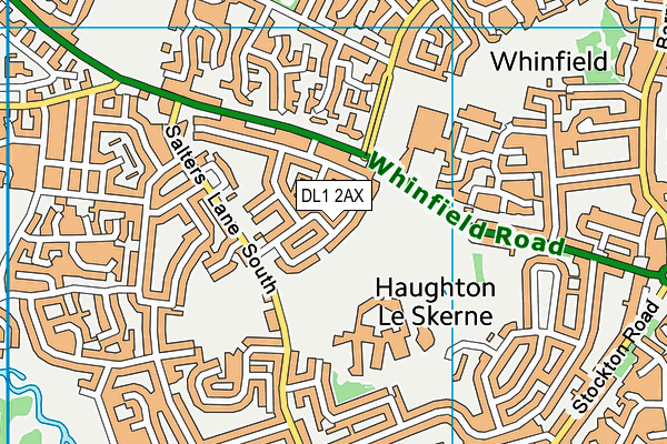 DL1 2AX map - OS VectorMap District (Ordnance Survey)