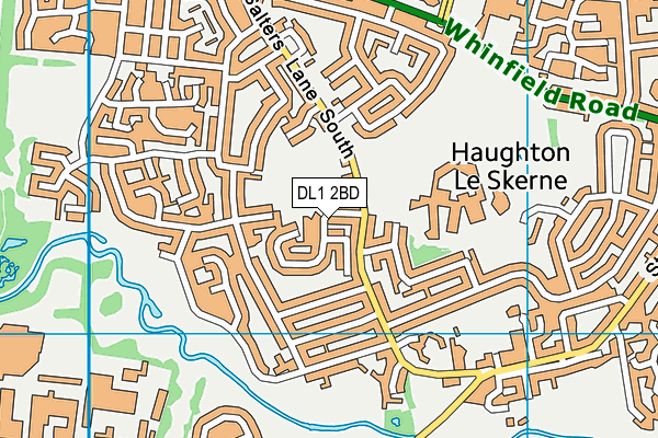DL1 2BD map - OS VectorMap District (Ordnance Survey)
