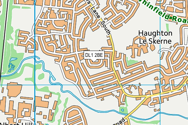 DL1 2BE map - OS VectorMap District (Ordnance Survey)