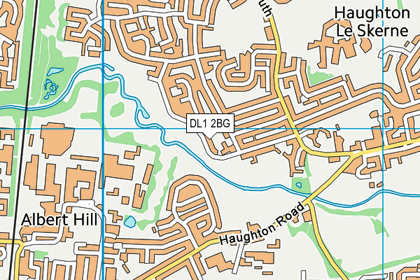 DL1 2BG map - OS VectorMap District (Ordnance Survey)