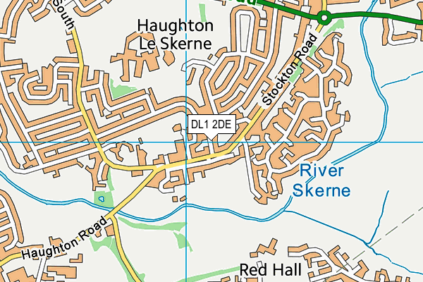 DL1 2DE map - OS VectorMap District (Ordnance Survey)