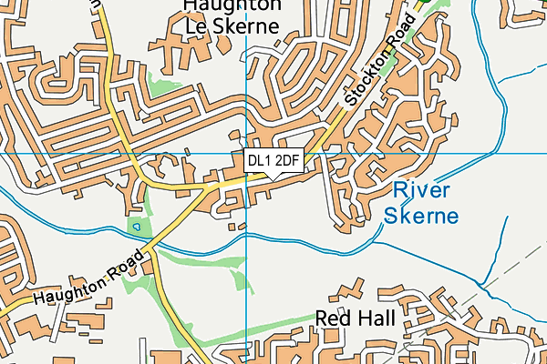 DL1 2DF map - OS VectorMap District (Ordnance Survey)
