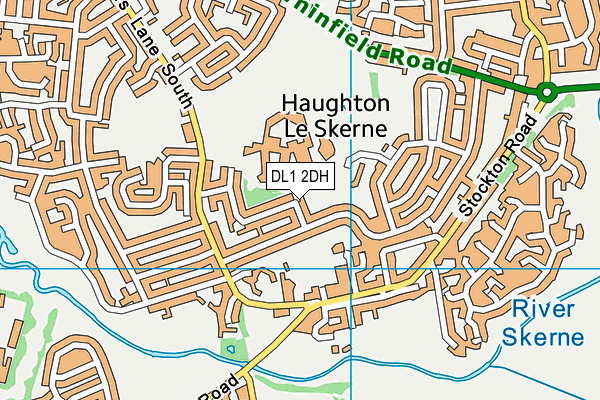 DL1 2DH map - OS VectorMap District (Ordnance Survey)