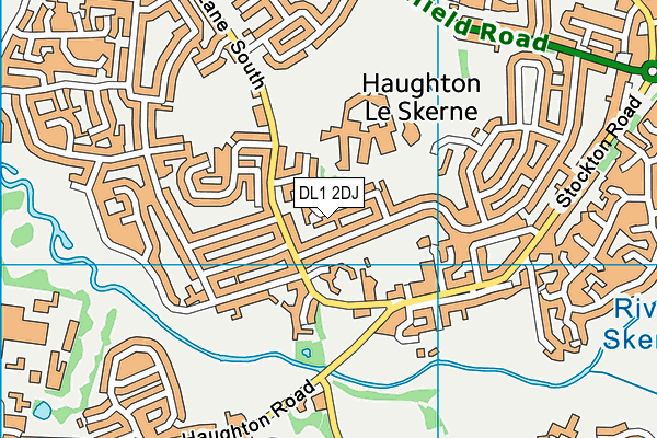 DL1 2DJ map - OS VectorMap District (Ordnance Survey)