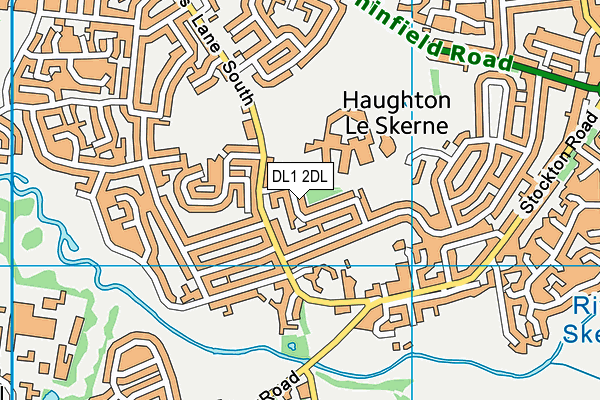 DL1 2DL map - OS VectorMap District (Ordnance Survey)