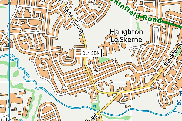 DL1 2DN map - OS VectorMap District (Ordnance Survey)