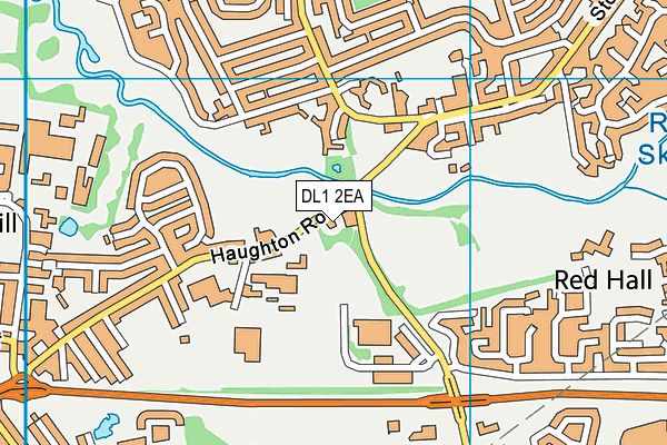 DL1 2EA map - OS VectorMap District (Ordnance Survey)