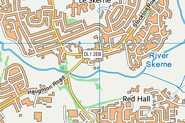 DL1 2EB map - OS VectorMap District (Ordnance Survey)