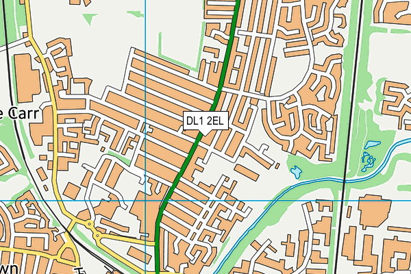 DL1 2EL map - OS VectorMap District (Ordnance Survey)