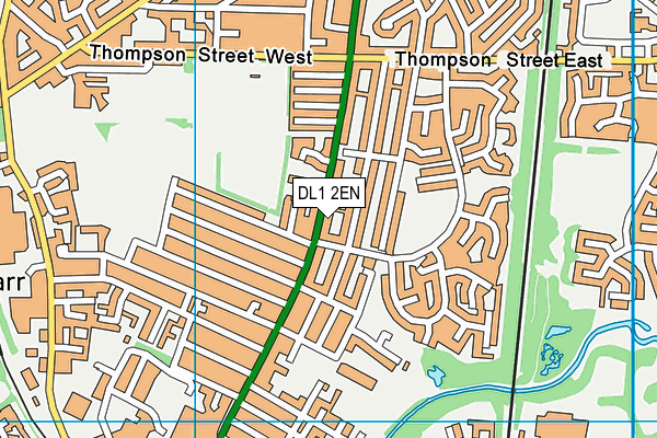 DL1 2EN map - OS VectorMap District (Ordnance Survey)