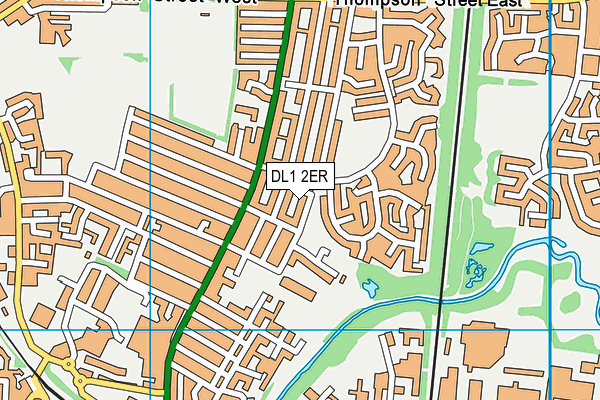 DL1 2ER map - OS VectorMap District (Ordnance Survey)