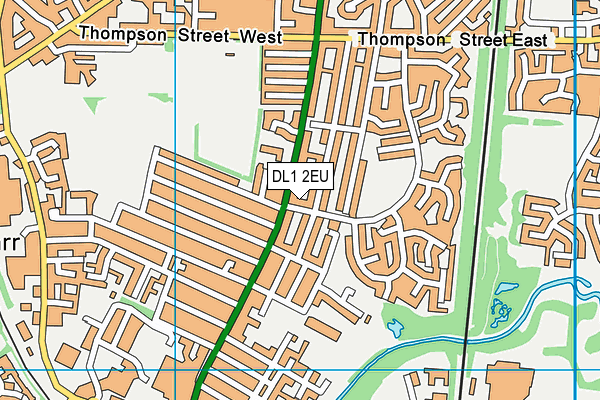 DL1 2EU map - OS VectorMap District (Ordnance Survey)