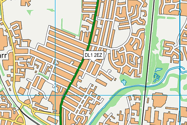 DL1 2EZ map - OS VectorMap District (Ordnance Survey)