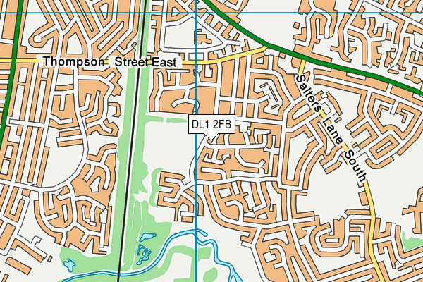 DL1 2FB map - OS VectorMap District (Ordnance Survey)