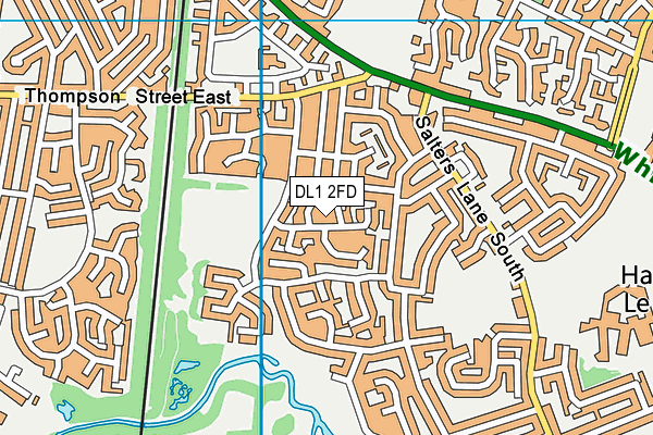 DL1 2FD map - OS VectorMap District (Ordnance Survey)