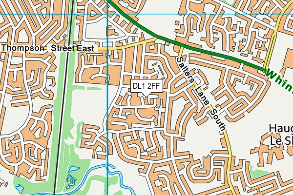 DL1 2FF map - OS VectorMap District (Ordnance Survey)