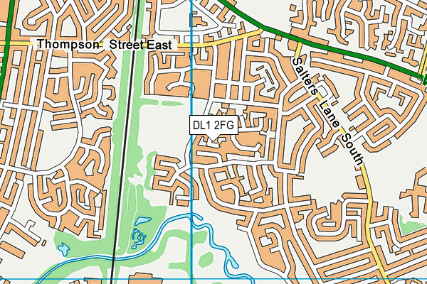 DL1 2FG map - OS VectorMap District (Ordnance Survey)