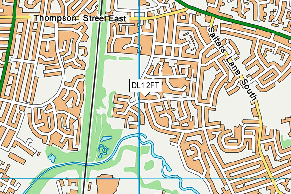 DL1 2FT map - OS VectorMap District (Ordnance Survey)