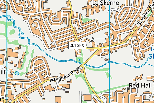 DL1 2FX map - OS VectorMap District (Ordnance Survey)