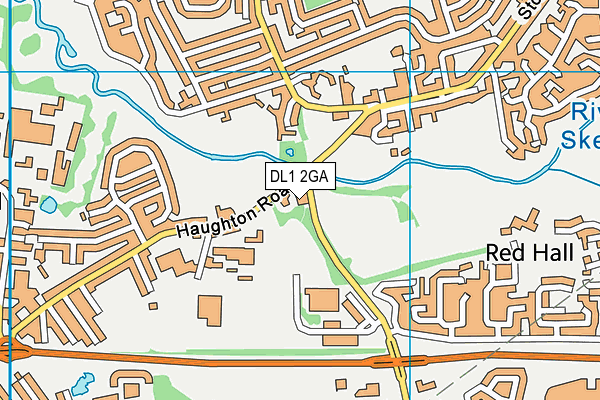 DL1 2GA map - OS VectorMap District (Ordnance Survey)