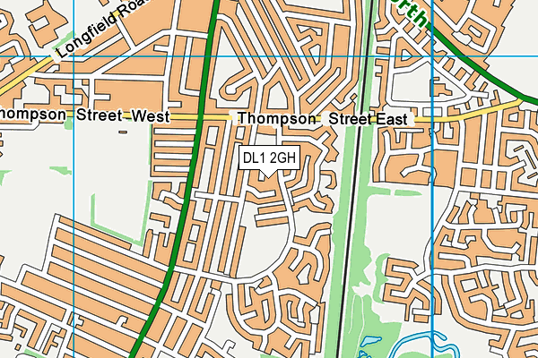 DL1 2GH map - OS VectorMap District (Ordnance Survey)