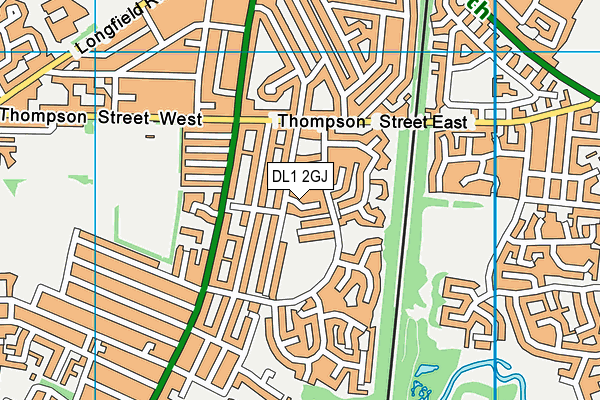 DL1 2GJ map - OS VectorMap District (Ordnance Survey)