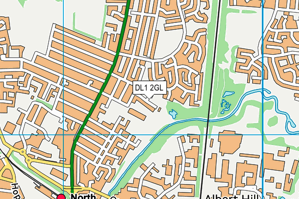 DL1 2GL map - OS VectorMap District (Ordnance Survey)