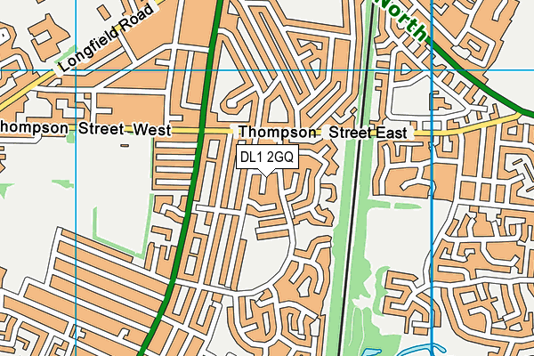 DL1 2GQ map - OS VectorMap District (Ordnance Survey)