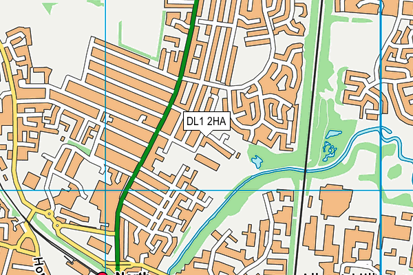 DL1 2HA map - OS VectorMap District (Ordnance Survey)