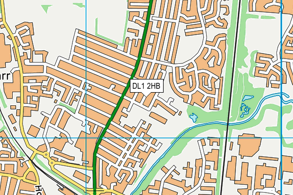 DL1 2HB map - OS VectorMap District (Ordnance Survey)