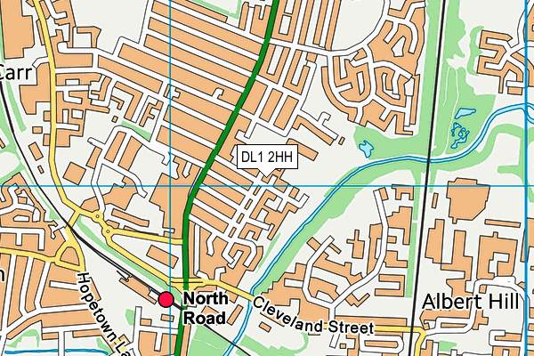 DL1 2HH map - OS VectorMap District (Ordnance Survey)